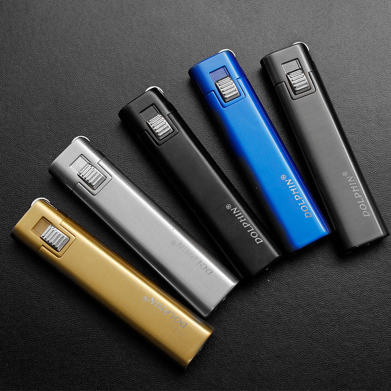 Jet Torch Lighter Grinding wheel lighter Windproof Refillable Butane Gas Blue Flame Metal Lighter