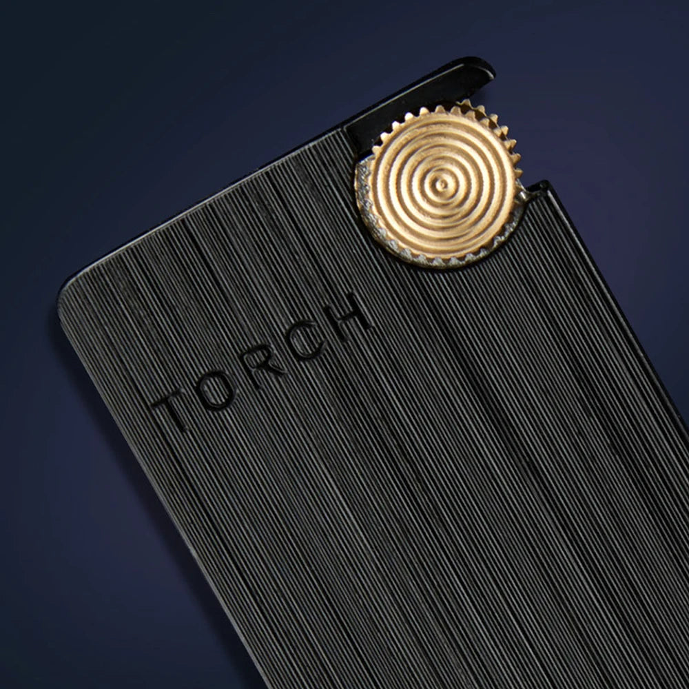 Windproof Torch Grinding Wheel Lighter Cigar Butane Lighter Spray Gun Portable Lighter Kitchen Outdoor Blue Flame