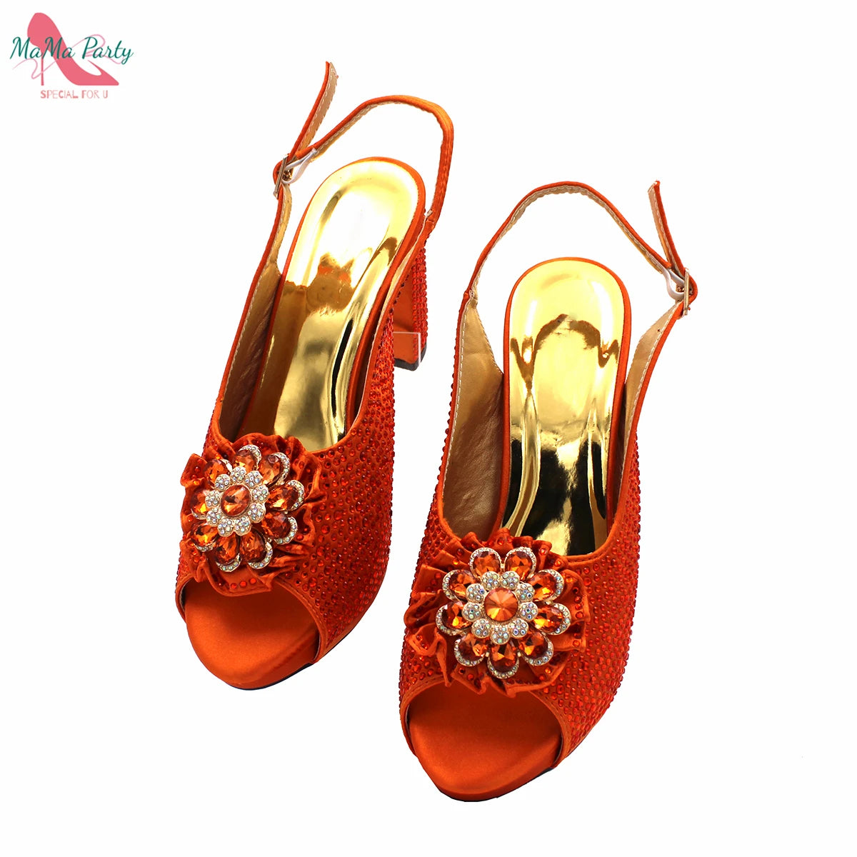 African Mature Women Shoes and Bag to Match in Teal Color Comfortable Heels with Platform for Garden Party