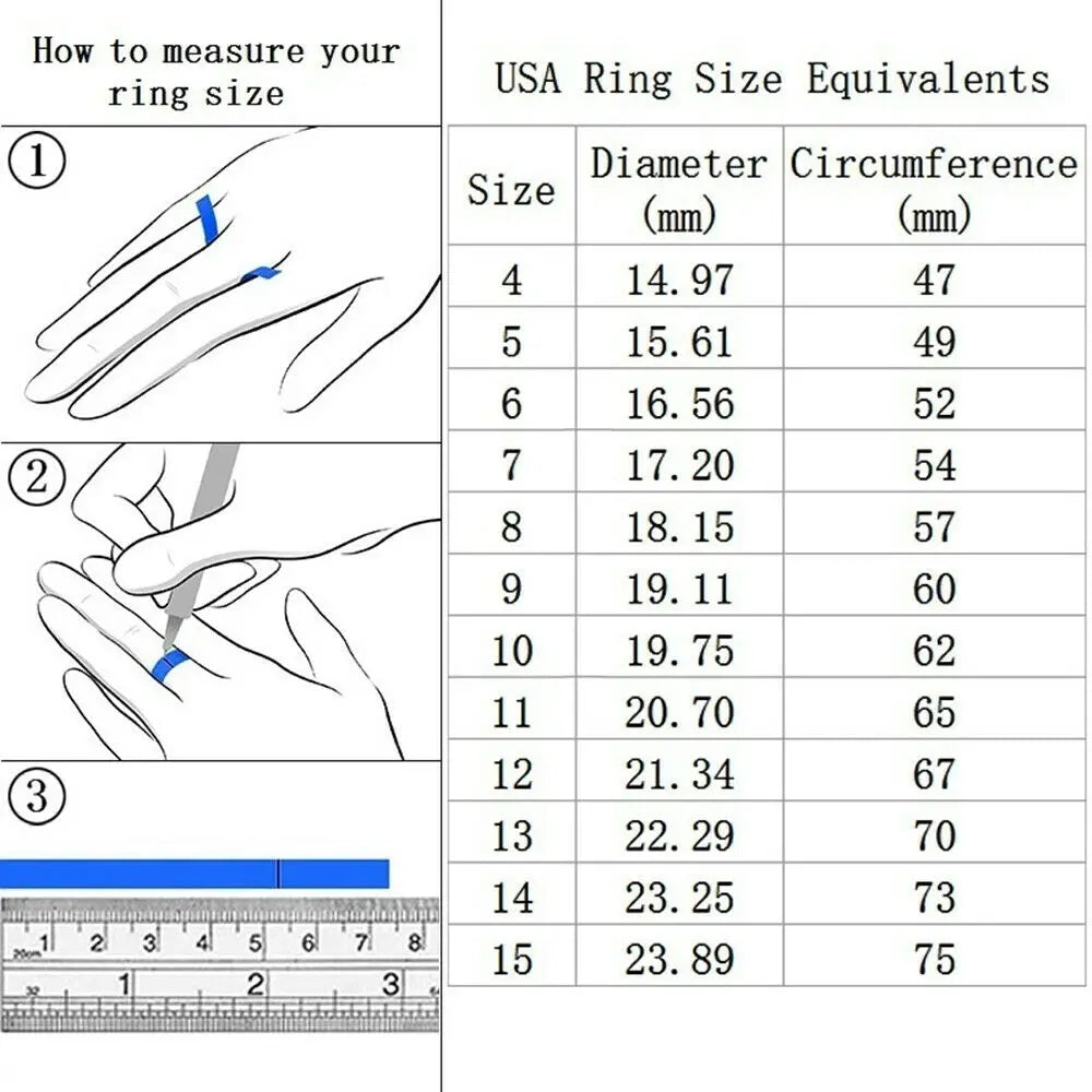 Fashion Couple Rings Romantic Women Heart Blue Rhinestones Zircon Ring Men Stainless Steel Celtic Dragon Ring Jewelry Wholesale