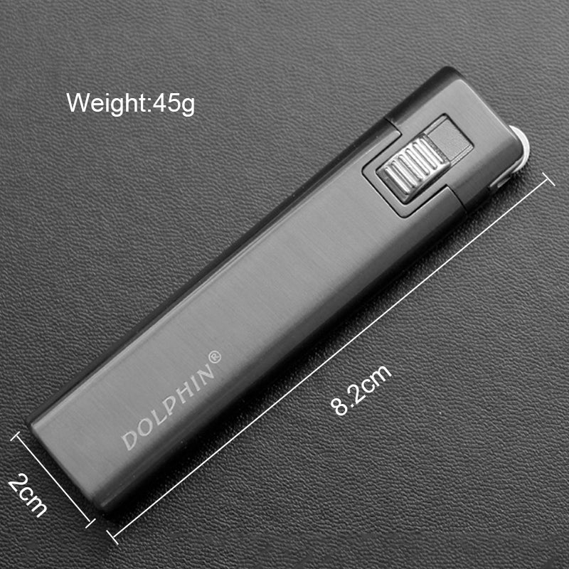 Jet Torch Lighter Grinding wheel lighter Windproof Refillable Butane Gas Blue Flame Metal Lighter