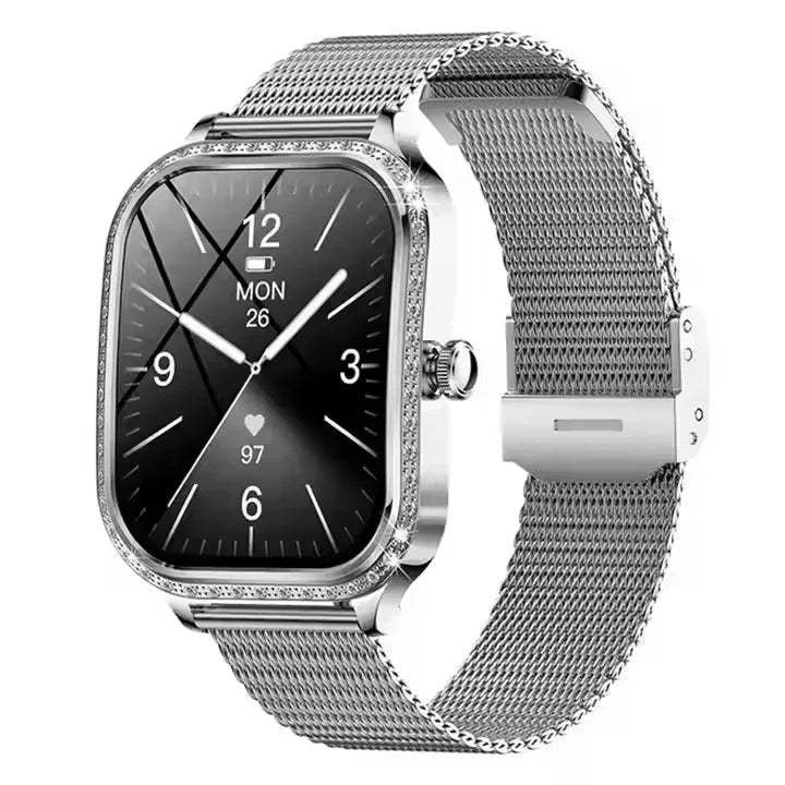 MK88 Smart Watch Smartwatch 2025 New Arrival Lady Woman Women Luxury Waterpoof Gold Metal Strap for Lady