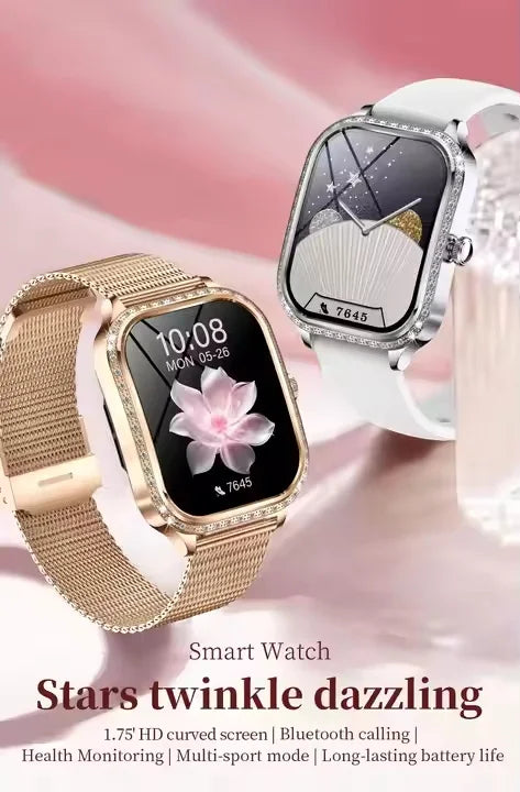 MK88 Smart Watch Smartwatch 2025 New Arrival Lady Woman Women Luxury Waterpoof Gold Metal Strap for Lady