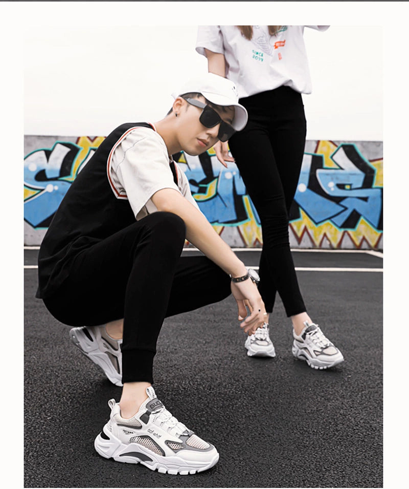 Summer Mesh Men's Breathable Shoes Sneaker Men's Summer Thin Single Mesh Plus Size Teenagers Junior High School Student Mesh Shoes