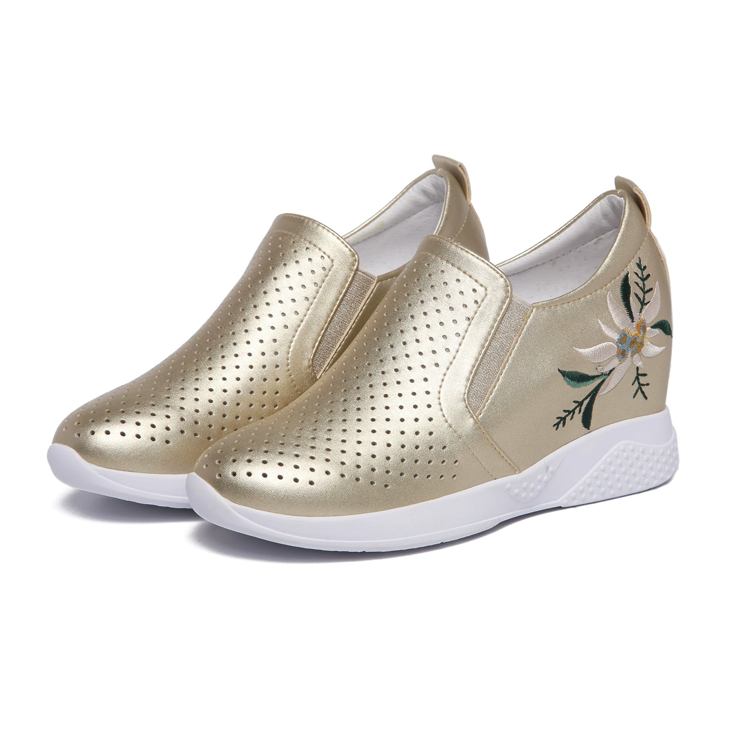 Autumn Insole Height Increasing All-Match Sports Lightweight Fleece-Lined Women's Shoes