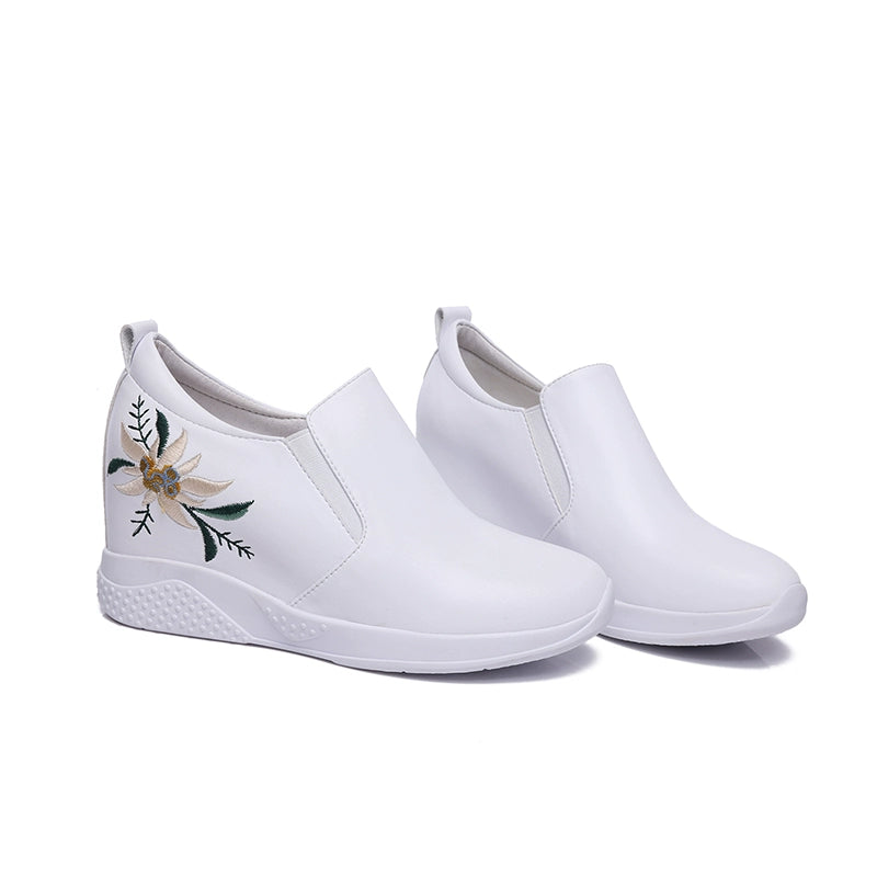 Autumn Insole Height Increasing All-Match Sports Lightweight Fleece-Lined Women's Shoes