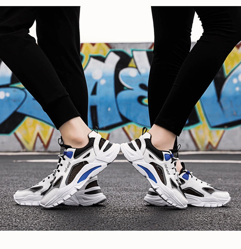 Summer Mesh Men's Breathable Shoes Sneaker Men's Summer Thin Single Mesh Plus Size Teenagers Junior High School Student Mesh Shoes