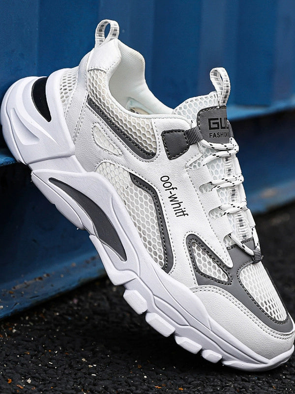 Summer Mesh Men's Breathable Shoes Sneaker Men's Summer Thin Single Mesh Plus Size Teenagers Junior High School Student Mesh Shoes