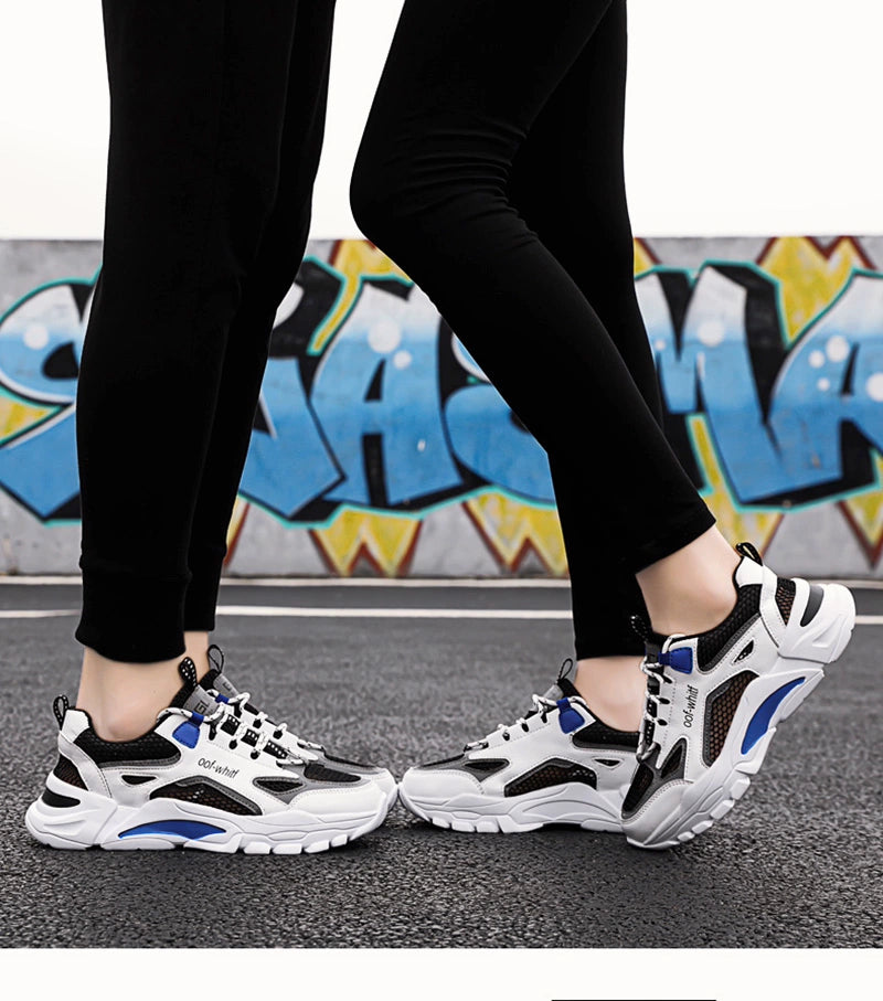 Summer Mesh Men's Breathable Shoes Sneaker Men's Summer Thin Single Mesh Plus Size Teenagers Junior High School Student Mesh Shoes