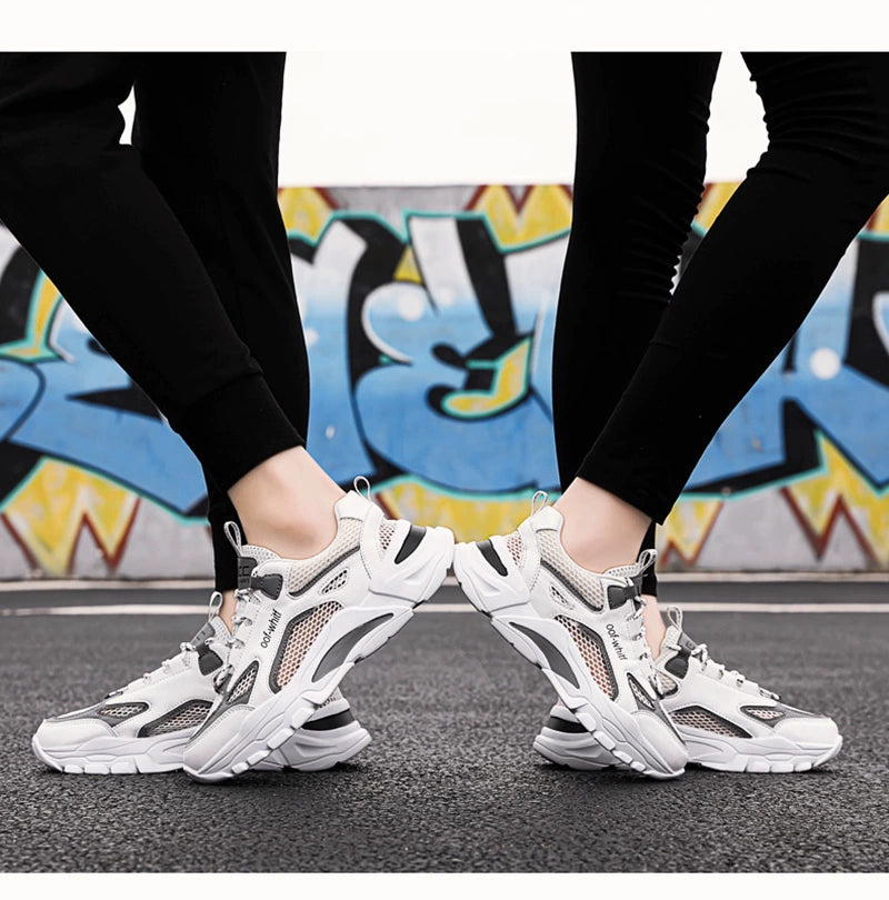 Summer Mesh Men's Breathable Shoes Sneaker Men's Summer Thin Single Mesh Plus Size Teenagers Junior High School Student Mesh Shoes