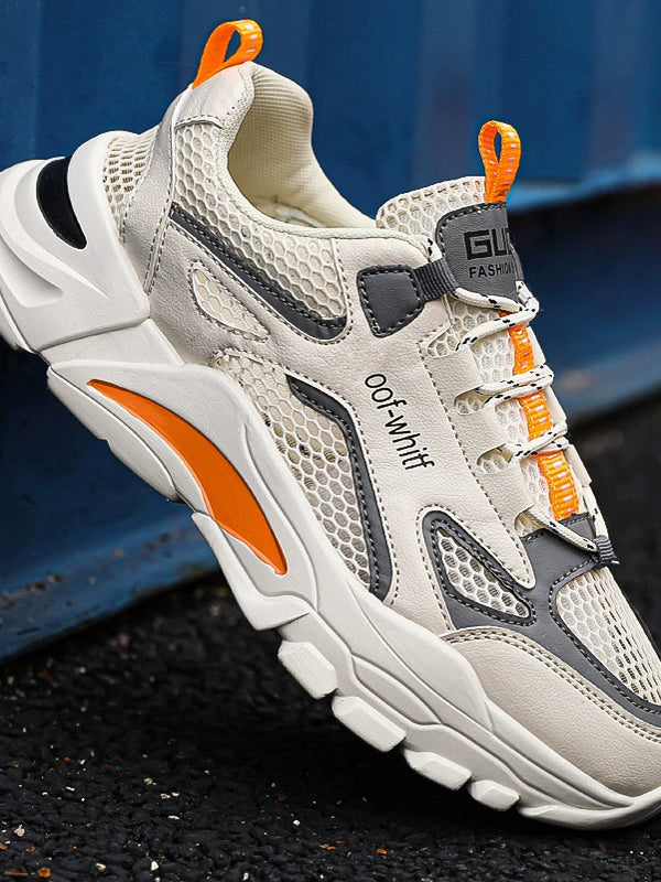 Summer Mesh Men's Breathable Shoes Sneaker Men's Summer Thin Single Mesh Plus Size Teenagers Junior High School Student Mesh Shoes