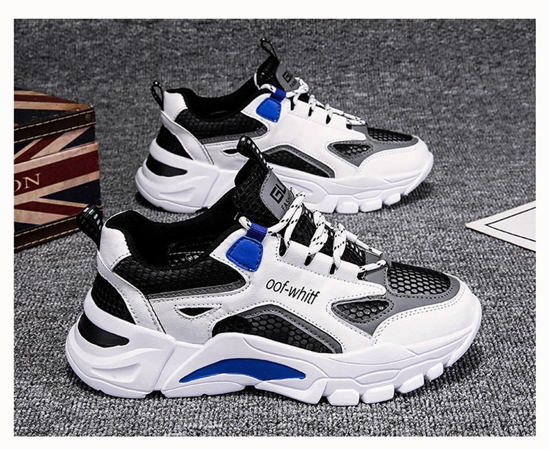 Summer Mesh Men's Breathable Shoes Sneaker Men's Summer Thin Single Mesh Plus Size Teenagers Junior High School Student Mesh Shoes