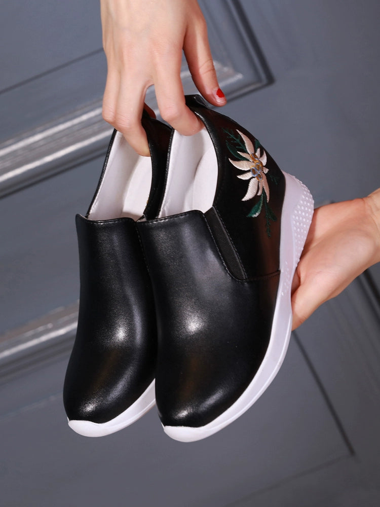 Autumn Insole Height Increasing All-Match Sports Lightweight Fleece-Lined Women's Shoes