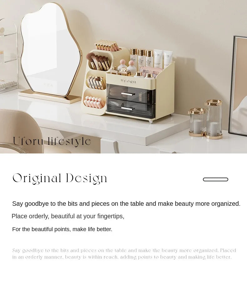 Makeup Organizer with Drawers for Vanity Spacious Cosmetic Display Case ,Perfect Storage Solution for Beauty Essential