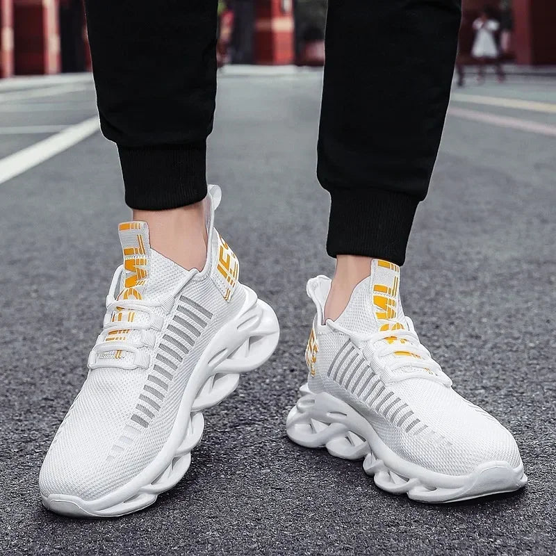 YRZL Men Shoes Sport Comfortable Sneakers Breathable Couple Running Shoes Women Tenis Sports Shoe White Walking Man Sneakers