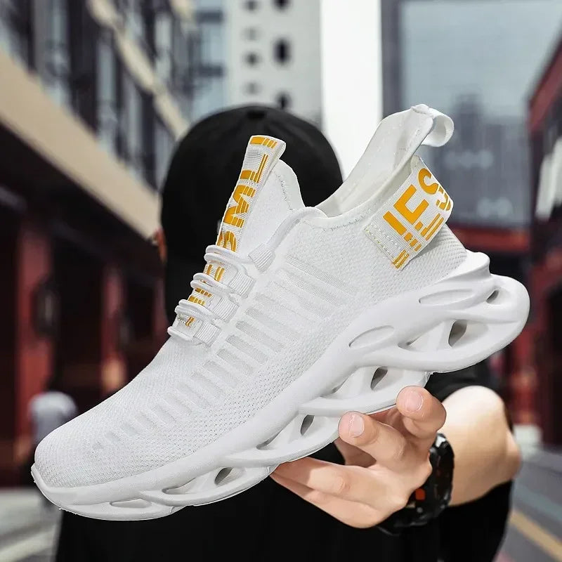 YRZL Men Shoes Sport Comfortable Sneakers Breathable Couple Running Shoes Women Tenis Sports Shoe White Walking Man Sneakers