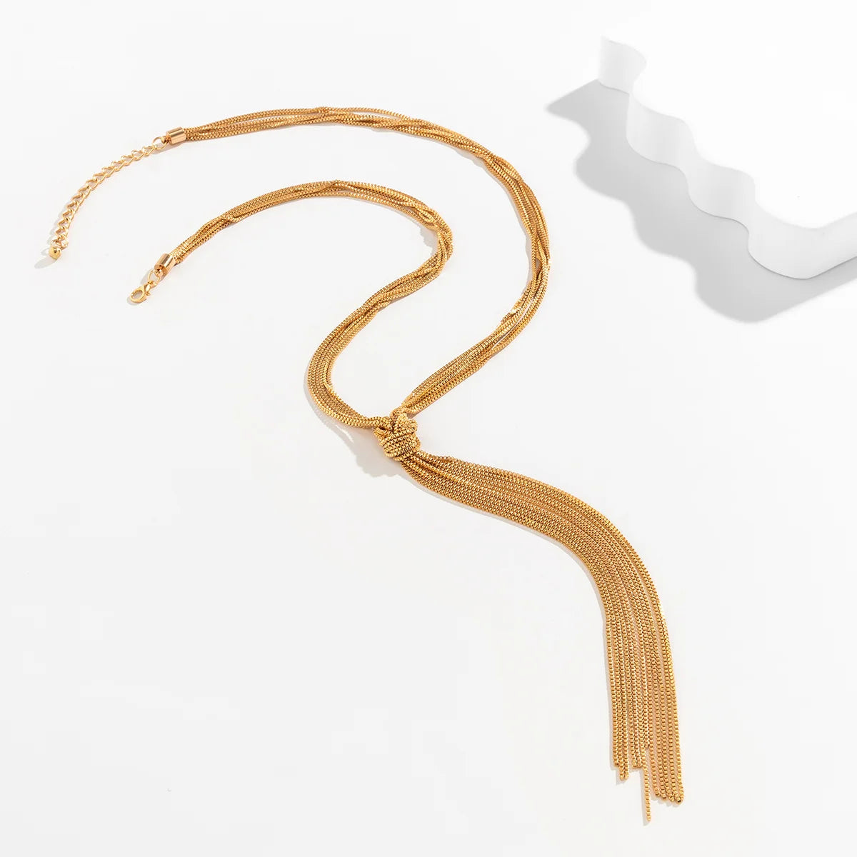 Long Chain Knotted Necklace for Women Trendy Charms Tassels Necklaces 2023 Fashion Wedding Neck Jewelry Accessories Female Girls