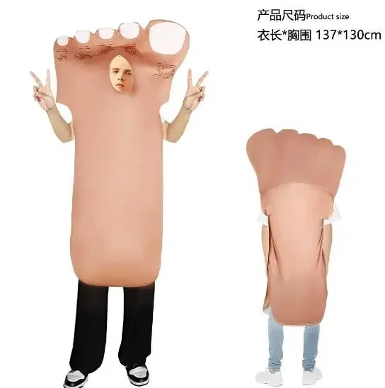 2025 Halloween Costume de Cosplay drôle d'halloween, tenues de pied et de main, idée de Couple d'amis, spectacle sur scène