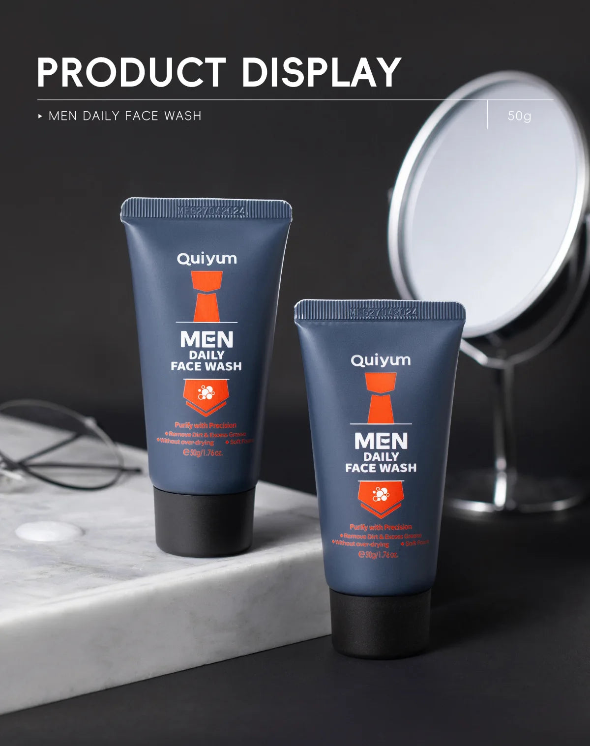 Men Facial Foaming Cleanser Deeply Cleansing Oil Control Moisturizing Blackhead Removal Skin Care Face Wash Foam Cleanser