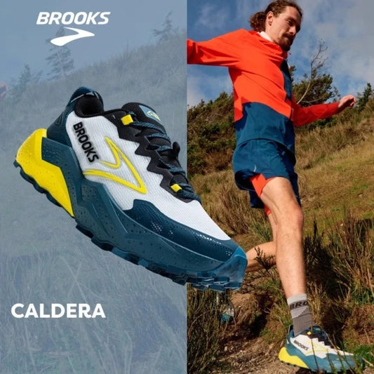Brooks Men’s Casual Sneakers Caldera 8 Ultra Trail Running Shoes Breathable Cushioned Long-term Training Sports Jogging Shoes