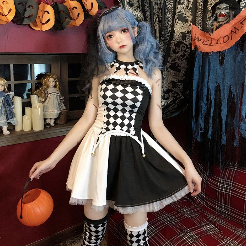 Halloween costume circus performance outfit clown costume cosplay performance outfit role-playing