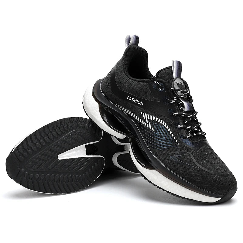 Air Cushion Carbon Plate Sports Running Shoes Men Breathable Lightweight Women's Comfortable Athletic Nonskid Sneakers