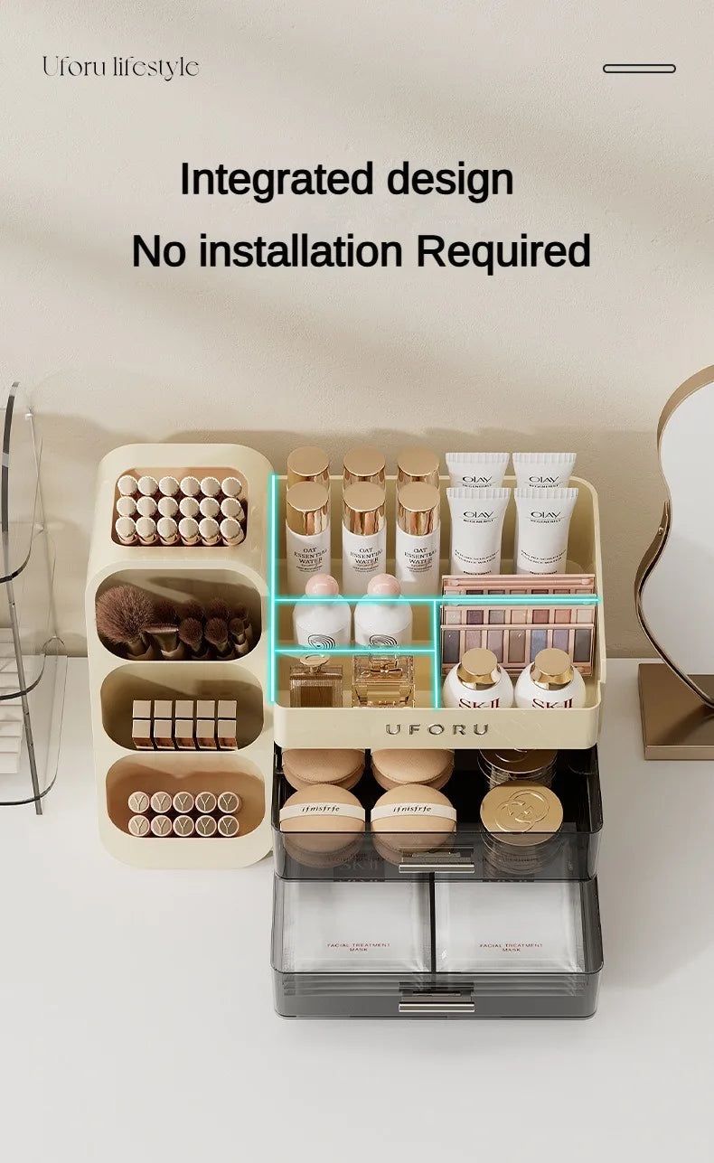 Makeup Organizer with Drawers for Vanity Spacious Cosmetic Display Case ,Perfect Storage Solution for Beauty Essential