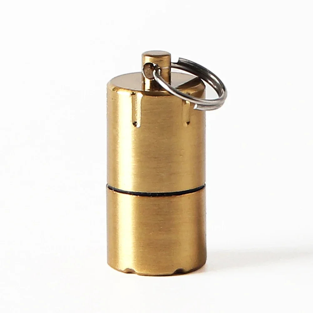 Mini Keychain Lighter Sand Wheel Paraffin Lighter Keychain Outdoor Portable Lighter Ignition Gadgets