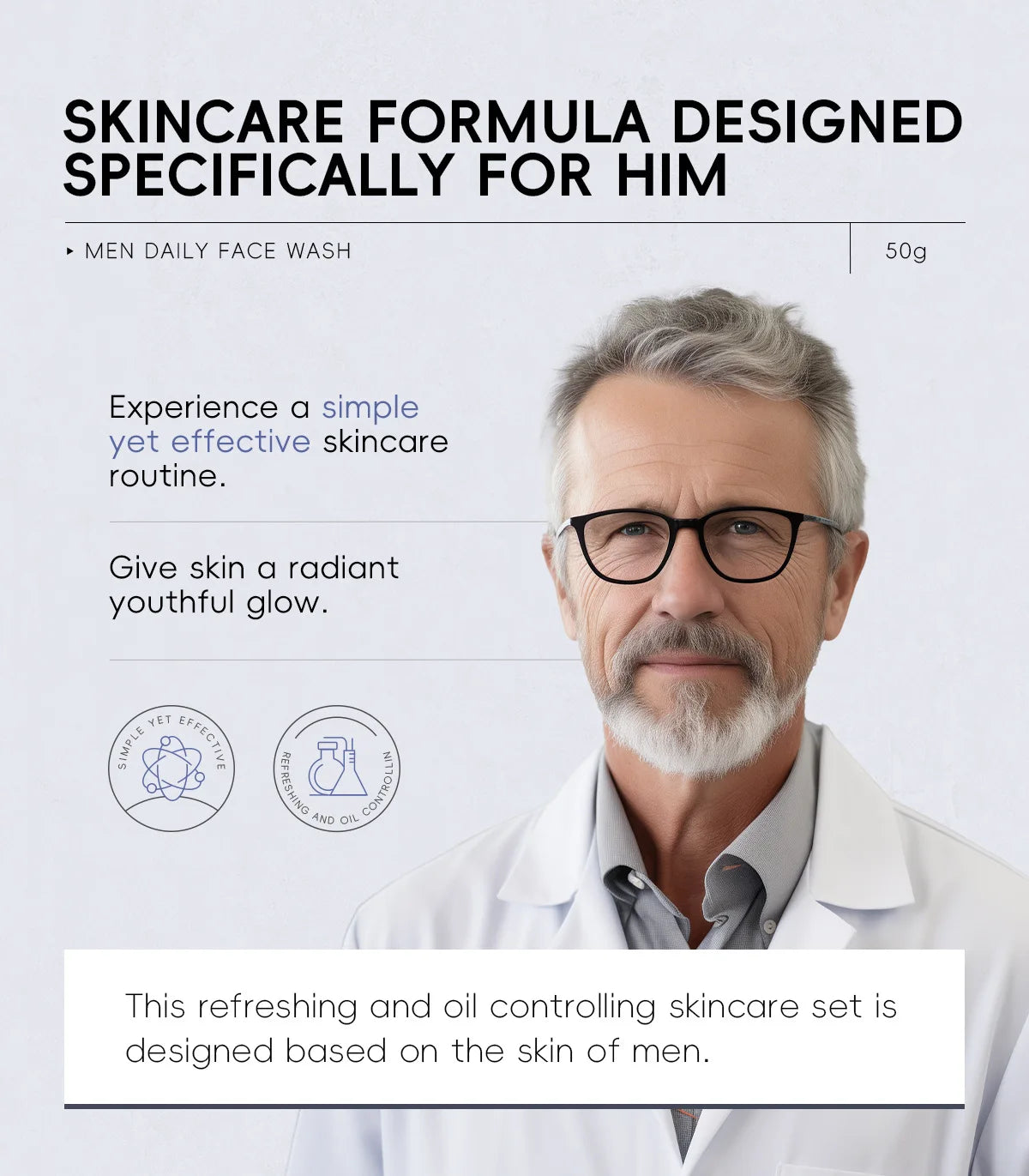 Men Facial Foaming Cleanser Deeply Cleansing Oil Control Moisturizing Blackhead Removal Skin Care Face Wash Foam Cleanser