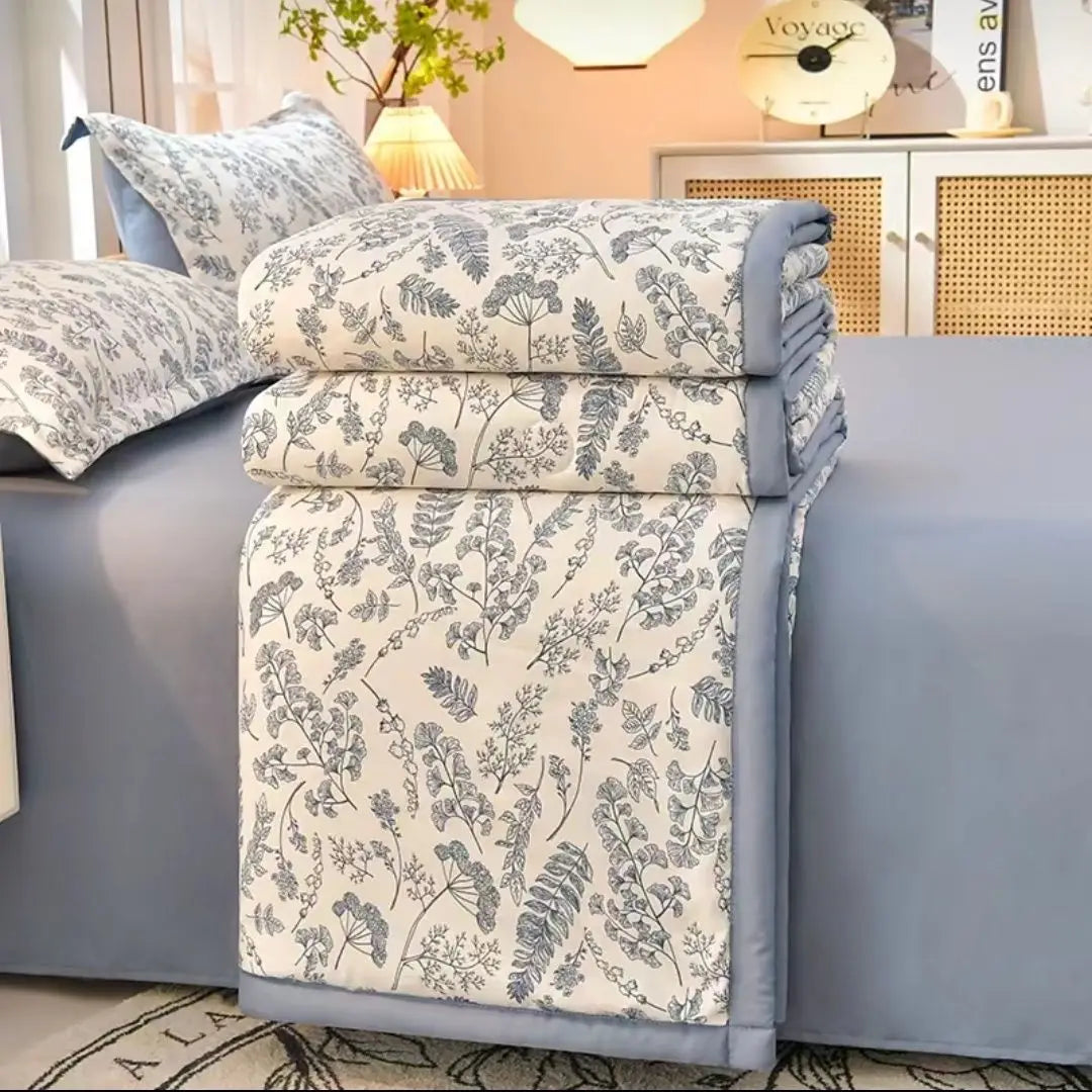 Cotton Air-Conditioning Quilt Cover for Children and Adults, Soft Flower, Double Printed, Washable Bed, Home Use, New,