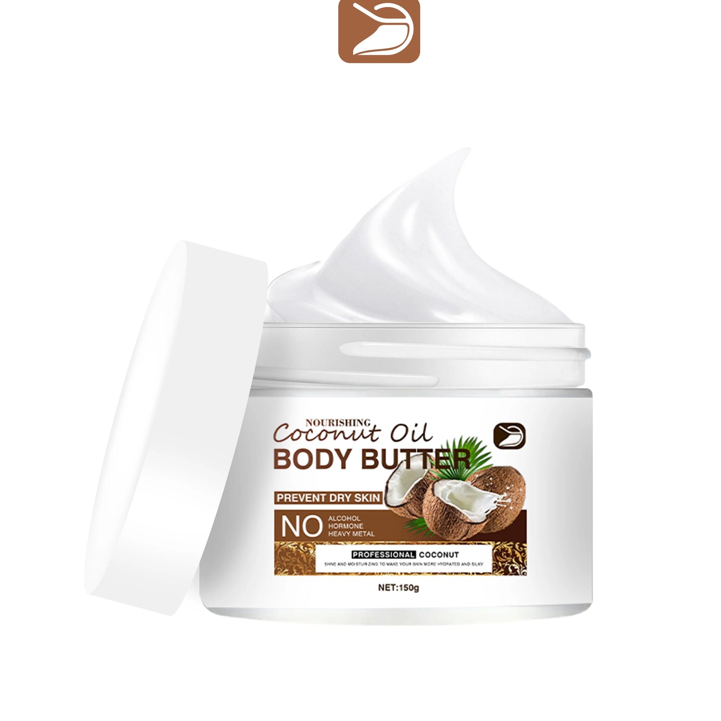 Ottilavie Coconut Oil Body Cream: With Coconut Oil & Aloe, Deep Hydration for All Skin Types, Non-Greasy, Ideal Gift