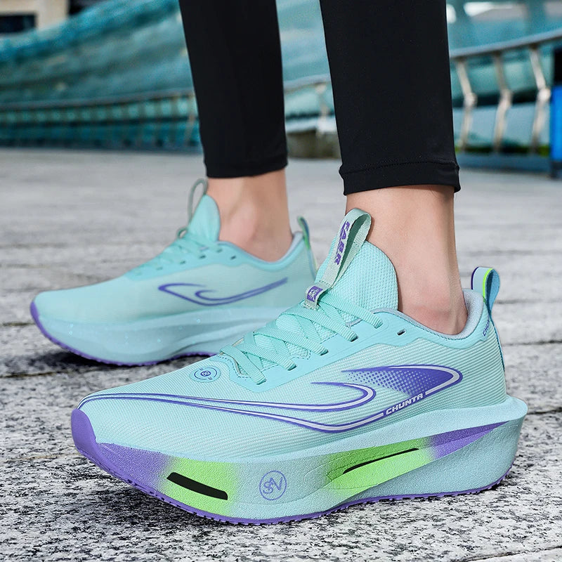 Running Shoes Men Carbon Plate Speciality Marathon Sports Breathable Lightweight Women's Comfortable Nonskid Leisure Sneakers