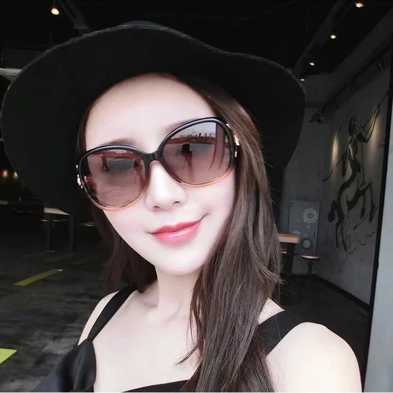 Women's Sunglasses New Simple Fashionable Versatile Trendy  Driving Vacation Sedside Luxury Brands High Quality Sunshade Glasses