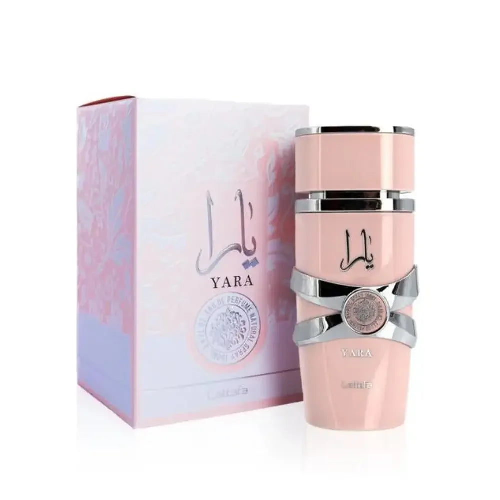 Lattafa 2 Piece Set for Women (3.4 Ounce Yara Eau De Parfum Spray + 3.4 Ounce Yara Candy Eau De Parfum Spray)