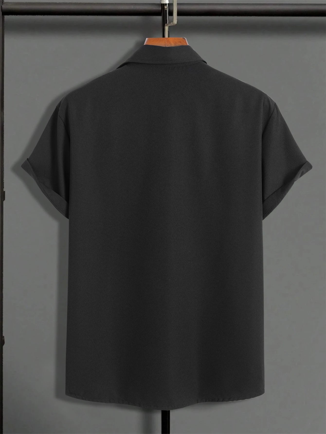 Men's short-sleeved shirt Muscle men's fitness shirt summer men's sports elastic breathable Slim show muscle short-sleeved shirt