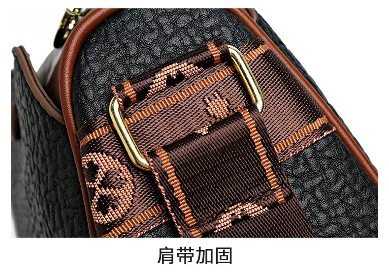 New Pillow Boston Bag Women's Soft Leather Luxury Ladies Handbag Large Capacity Fashion Versatile One Shoulder Crossbody Bag