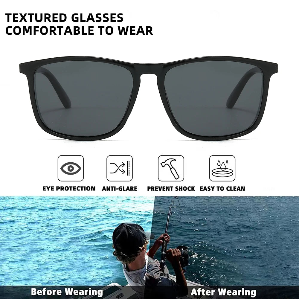 Classic Trendy Square Sunglasses For Men Women, Outdoor Sports Driving Fishing Supplies, Photo Prop