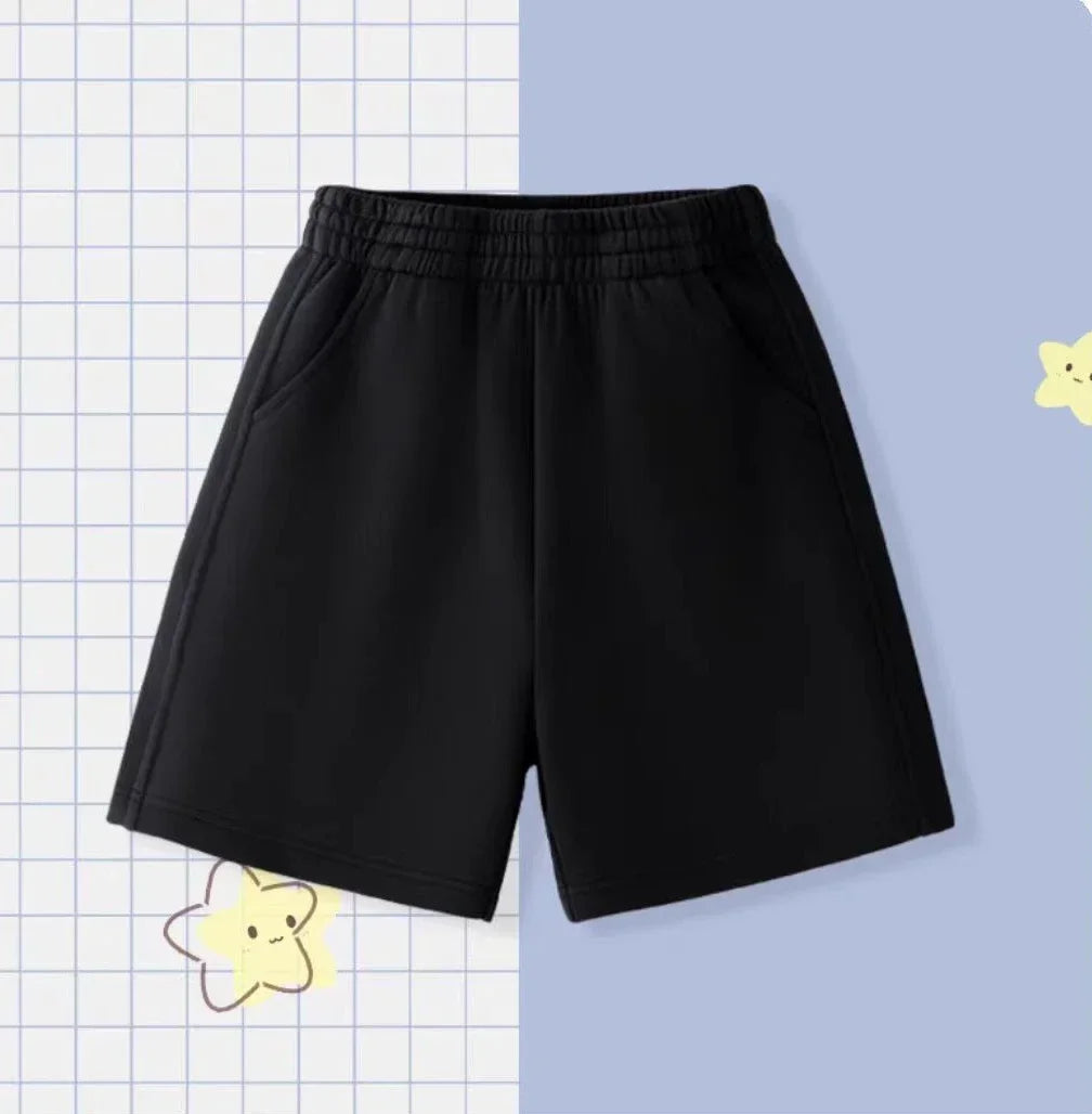 Kids T-shirt Summer Cotton Top Boys Girls Solid Color Blank T-shirt O Neck Round Neck Short Sleeve Pair of White Top T-shirt