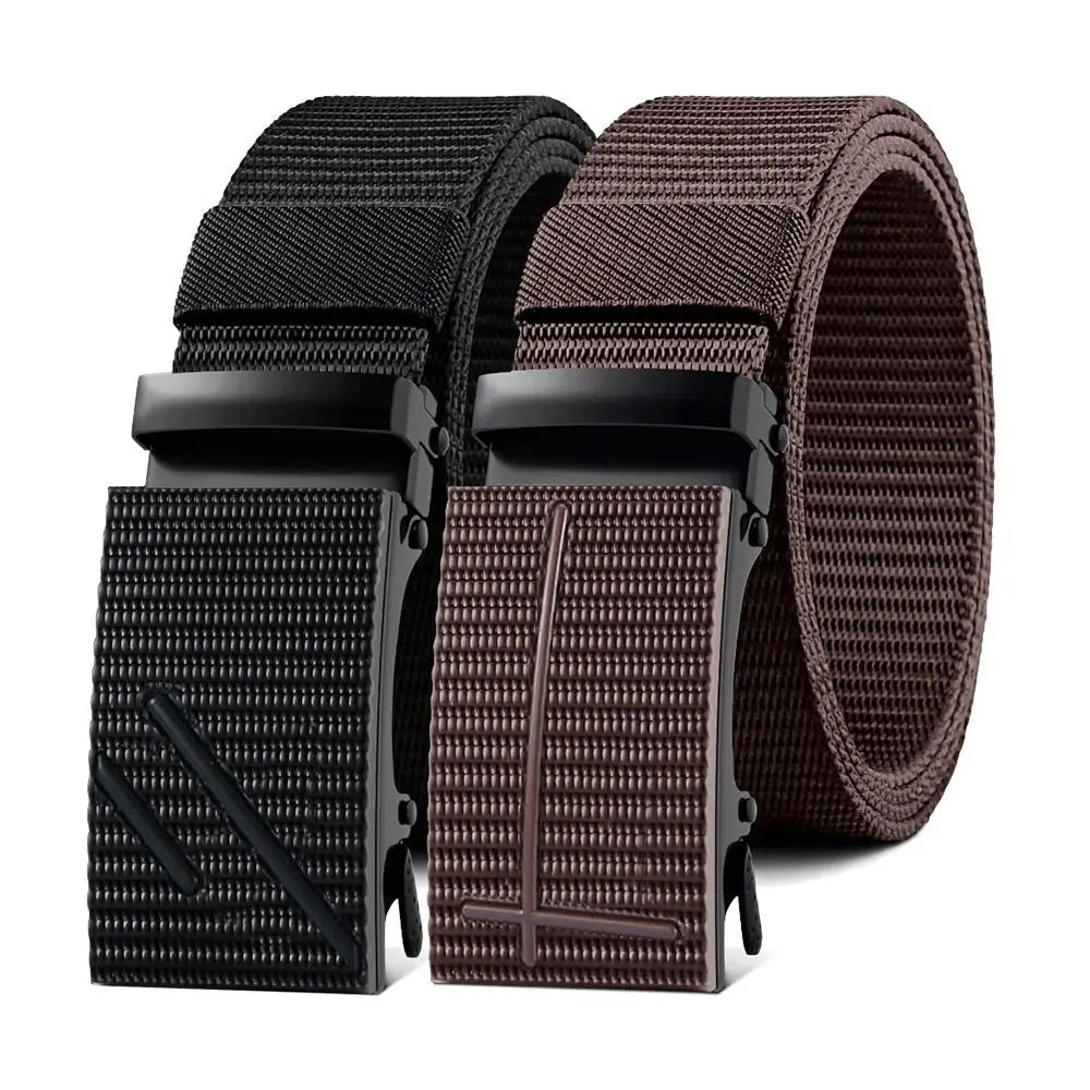 Men Nylon Belt Alloy Buckle Breathable Elastic Belts Men Cowboy Designer Belt Outdoor Casual Tactical Waistbelt Gifts
