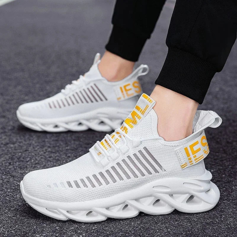 YRZL Men Shoes Sport Comfortable Sneakers Breathable Couple Running Shoes Women Tenis Sports Shoe White Walking Man Sneakers