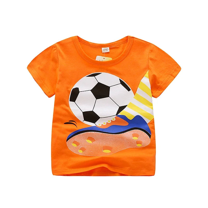 Children Shirts Cotton Kids Tops Cartoon T-shirt For Boys Girls Blouse School Child Outerwear 2024 Baby Tees 2-8years