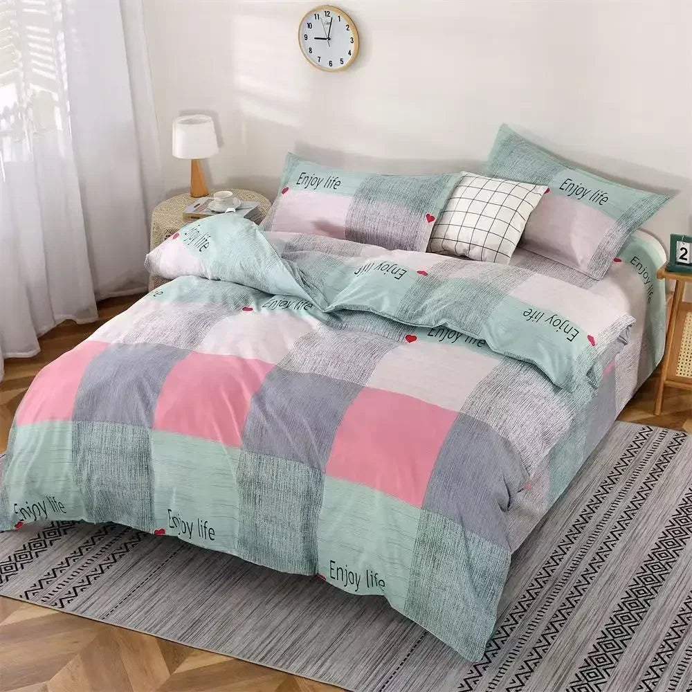 New Winter Warm Green Checkered Duvet Cover 140cm * 200cm 160cm * 200cm 180cm * 200cm Single Bed Double Bed QUEEN SIZE Bed Sack