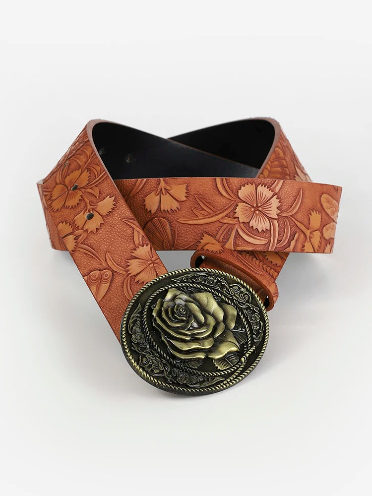 Hip Hop Punk Belt Retro Fashion Personality White Wide Edge Love Casual Versatile Belt Women's Fashion Y2K Couple