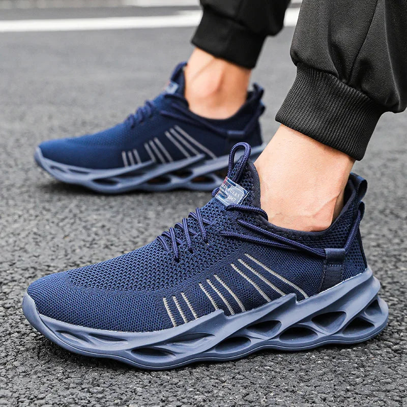 YRZL Sports Shoes Men Breathable Sneakers Comfortable Jogging Shoes for Men Non Slip Outdoor Walking Shoes Mesh Casual Sneakers