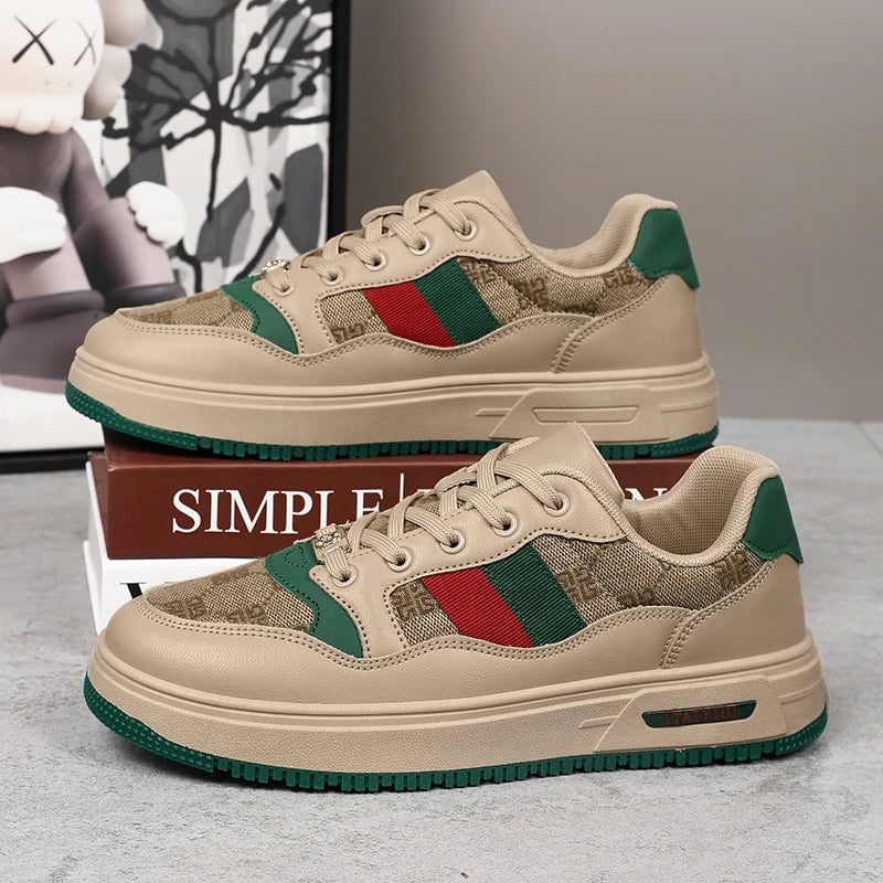 Men's Sports Shoes Fashion Thick Soled Breathable Comfortable Casual Shoes Outdoor Walking Lightweight Flat Shoes