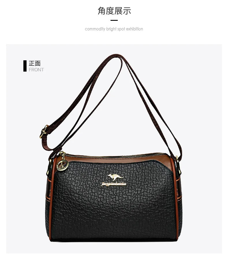 New Pillow Boston Bag Women's Soft Leather Luxury Ladies Handbag Large Capacity Fashion Versatile One Shoulder Crossbody Bag