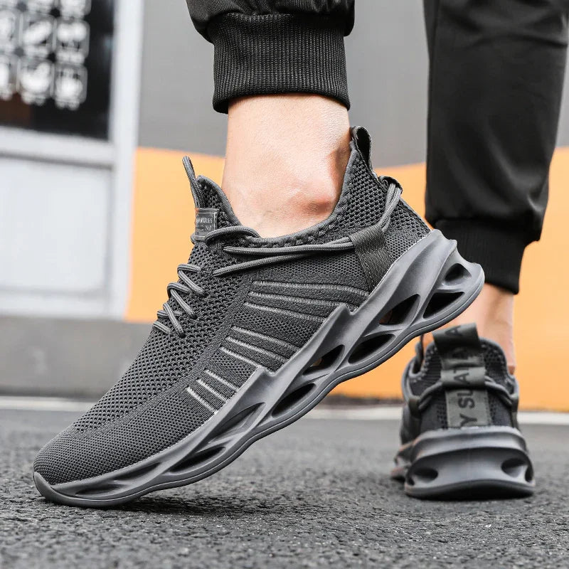 YRZL Sports Shoes Men Breathable Sneakers Comfortable Jogging Shoes for Men Non Slip Outdoor Walking Shoes Mesh Casual Sneakers