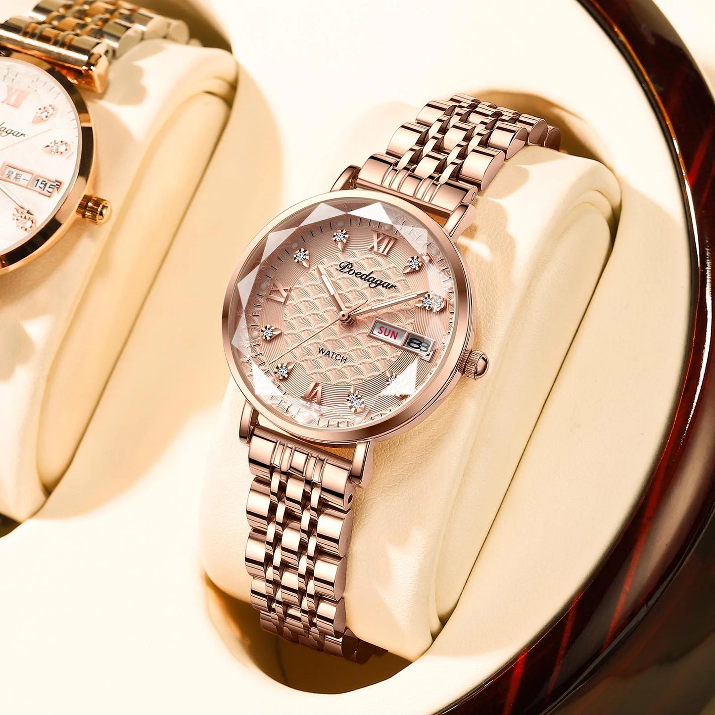 POEDAGAR Fashion Watches For Women Waterproof Luminous Stainless Steel Woman's Wristwatch Luxury Elegant Ladies Watch Gift Reloj