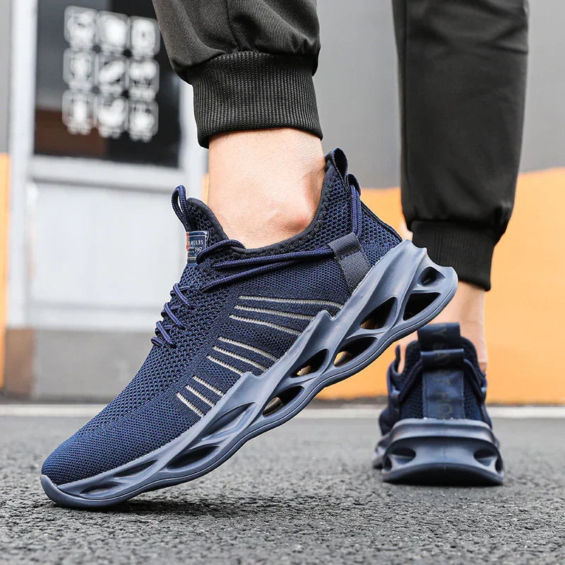 YRZL Sports Shoes Men Breathable Sneakers Comfortable Jogging Shoes for Men Non Slip Outdoor Walking Shoes Mesh Casual Sneakers