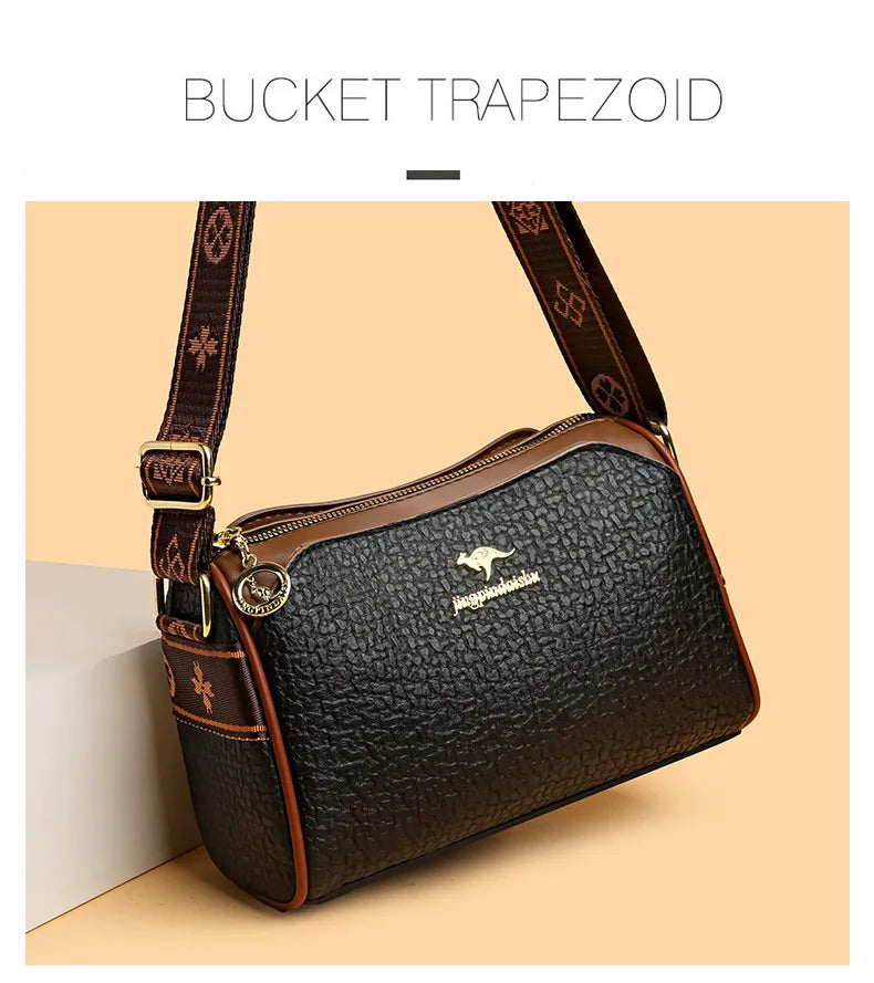 New Pillow Boston Bag Women's Soft Leather Luxury Ladies Handbag Large Capacity Fashion Versatile One Shoulder Crossbody Bag